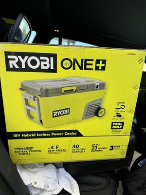 NEW! RYOBI ONE+ 18V 24 Qt. Hybrid Battery Powered Iceless Cooler (Tool Only)!!