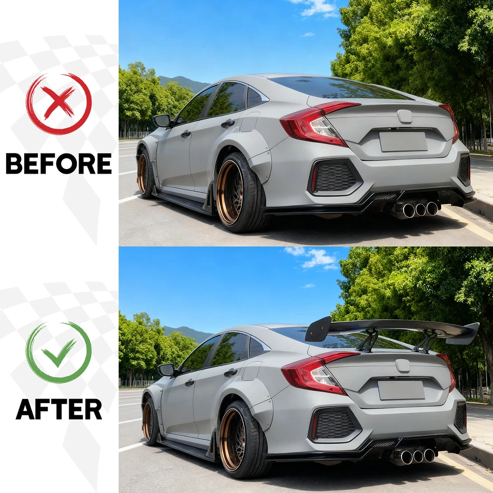 47" Fiber Rear Trunk Spoiler Wing Adjustable GT-Style For Infiniti G35 G37 - Изображение 4 из 4