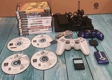   Sony PlayStation 2 Slim SCPH-70010 W/10 Games Memory Card Bonus Discs  