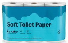 Basics 2-Ply Septic Safe Toilet Paper Soft 350 Sheets 6 Rolls 37 Regular Rolls 