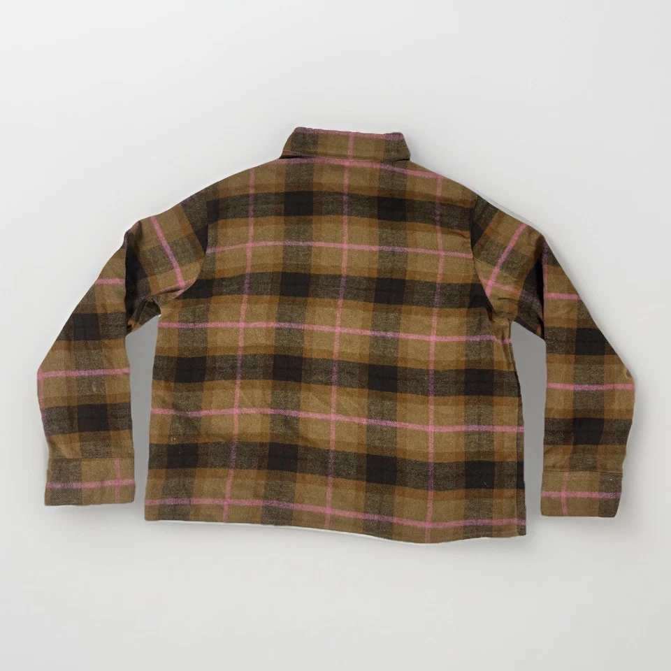 BB Dakota Steve Madden Cazadora Cuadrada Mujer XL Marrón Negro Cuadros Botón Delantero Foto 2 de 4