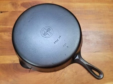 Griswold #10 Cast Iron Skillet 716B Small Logo ERIE PA  Double Pour Spout NICE!!