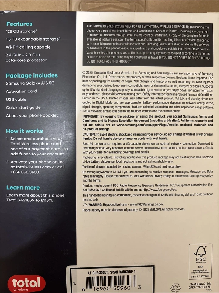 New Samsung Galaxy A16 6.7" 5G 128GB Smartphone 50MP Camera [For Total Wireless] - Image 2 of 3