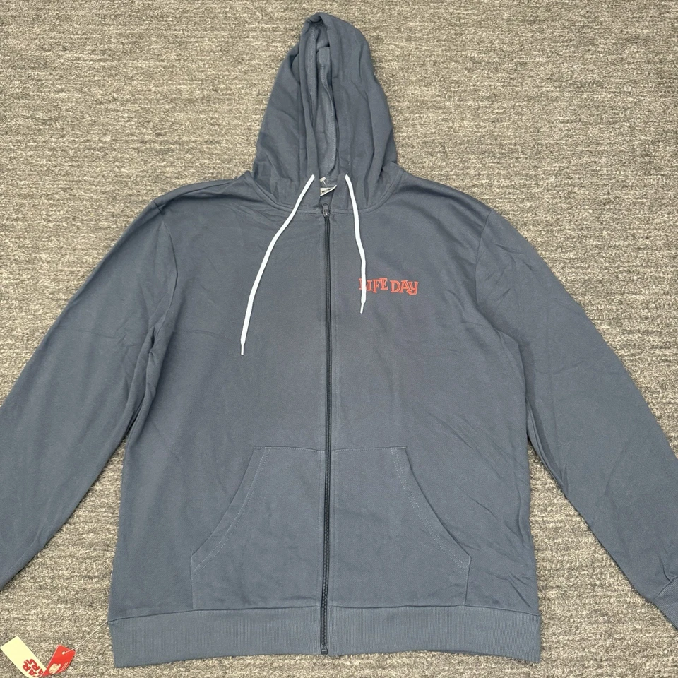 Sudadera con Capucha Star Wars Life Day XL Azul Cremallera Completa Culturefly Chewbacca NUEVA Foto 4 de 4