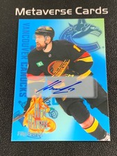 2025-26 Fleer Flair Hockey Hot Hues #29 Of 32 Filip Hronek Auto 10/99 Canucks