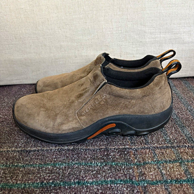 Merrell Jungle Moc Men's 11 Brown Suede Slip-On Casual Shoes Rubber Sole