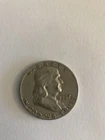 1957-D Ben Franklin Silver Half Dollar Circulated 90% Silver