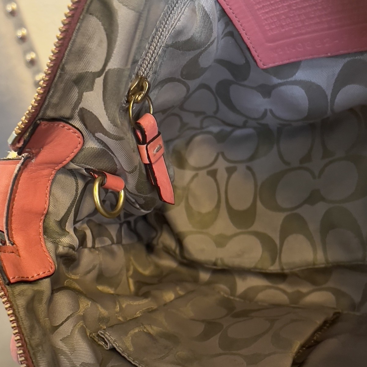 Coach Coral Pink Double Turnlock Legacy Shoulder Bag F12868 | eBay