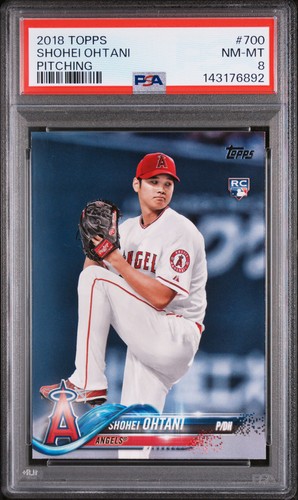 2018 TOPPS PITCHING #700 SHOHEI OHTANI ROOKIE RC PSA 8