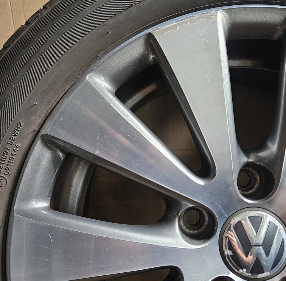 1 original VW Passat B6, EOS 16 Zoll Alufelge 7x16 ET45, Monza 3C0601025C 205/55 - Bild 2 von 4