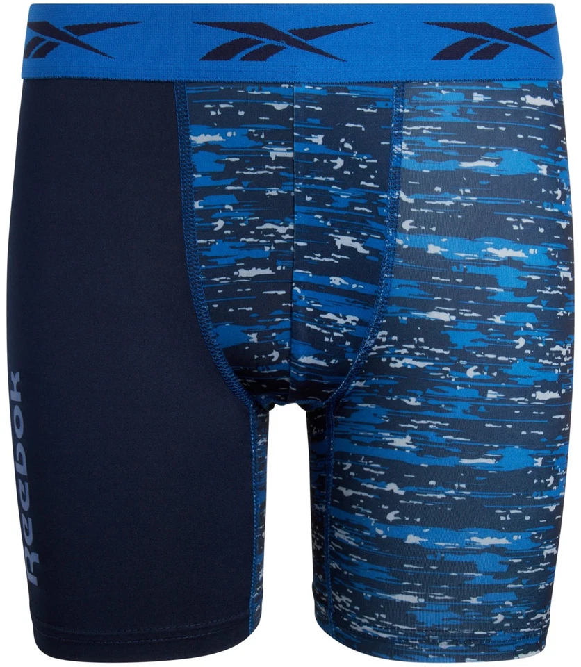 Boys’ Underwear – Long Leg Performance Boxer Briefs (6 Pack), Size 8-10, Blue... - Image 3 of 4