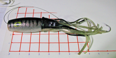 10.5'' Big Game Trolling Fishing Lure, Black/Gray-Mahi, Tuna, Marlin-New (unused)