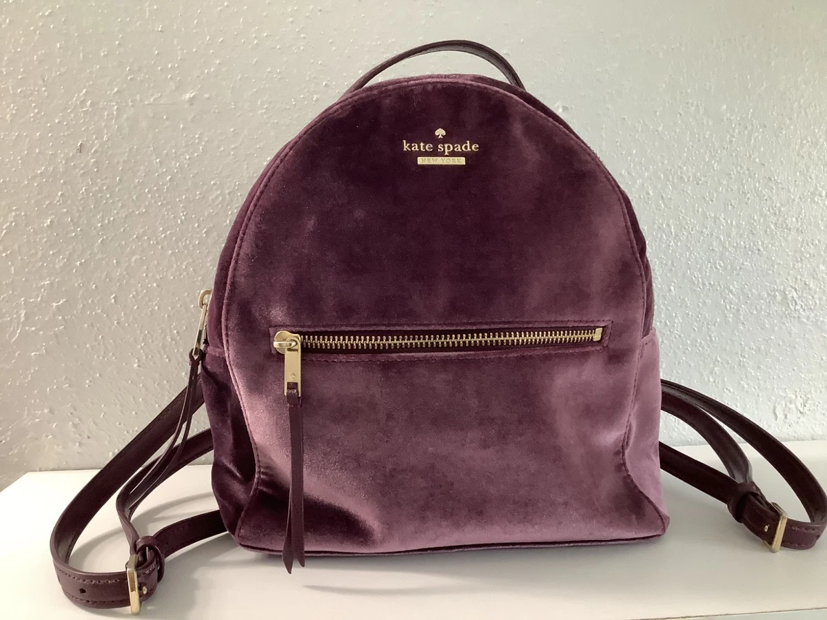 kate spade plum Saffiano Dome Mini Backpack with Gold Hardware NEW Kate Spade Staci Dome Backpack Red Saffiano Leather Gold  main image 3