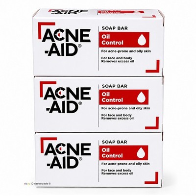 Acne-Aid Oil Control Soap Bar 100g Face Body Cleanser for Oily Skin