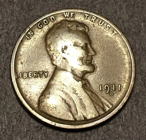 1911-D Lincoln Wheat Cent Penny Fine