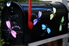 Mailbox Magnet (Partial Cover) Set of 5 Dragonflies Assorted Colors Mail Box
