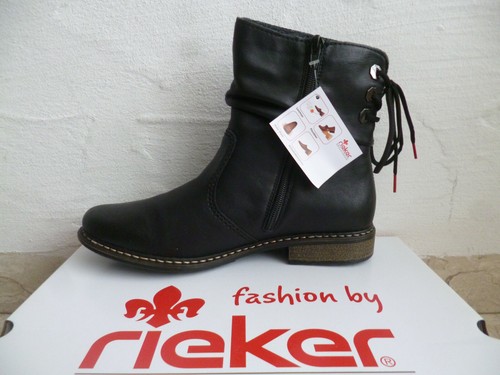 Rieker Botas Mujer Botines Botas con Forro Negro Z49L1 - Imagen 8 de 9