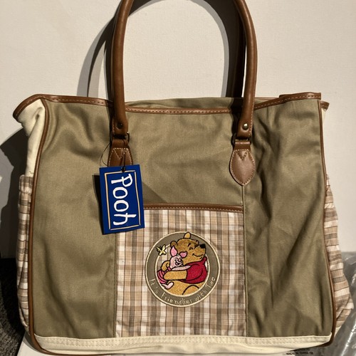 Disney Winnie The Pooh It's Friendlier w/Two 16" Carry on Diaper Bag Tote Avon