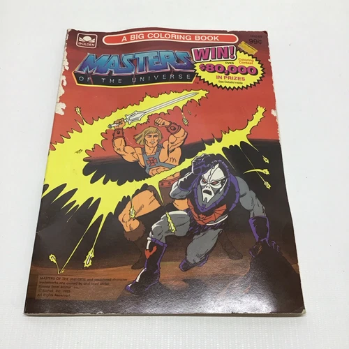 Masters Of The Universe MOTU Big Coloring Book Golden Mattel 1985 1142-85