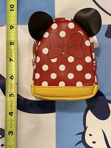 Disney Parks Mini-Mini Backpack Minnie Mouse Zip Pouch Coin Purse Keychain 2020 | eBay