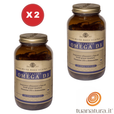 Advanced Omega D3 2 confezioni da 120 perle softgels Solgar | eBay