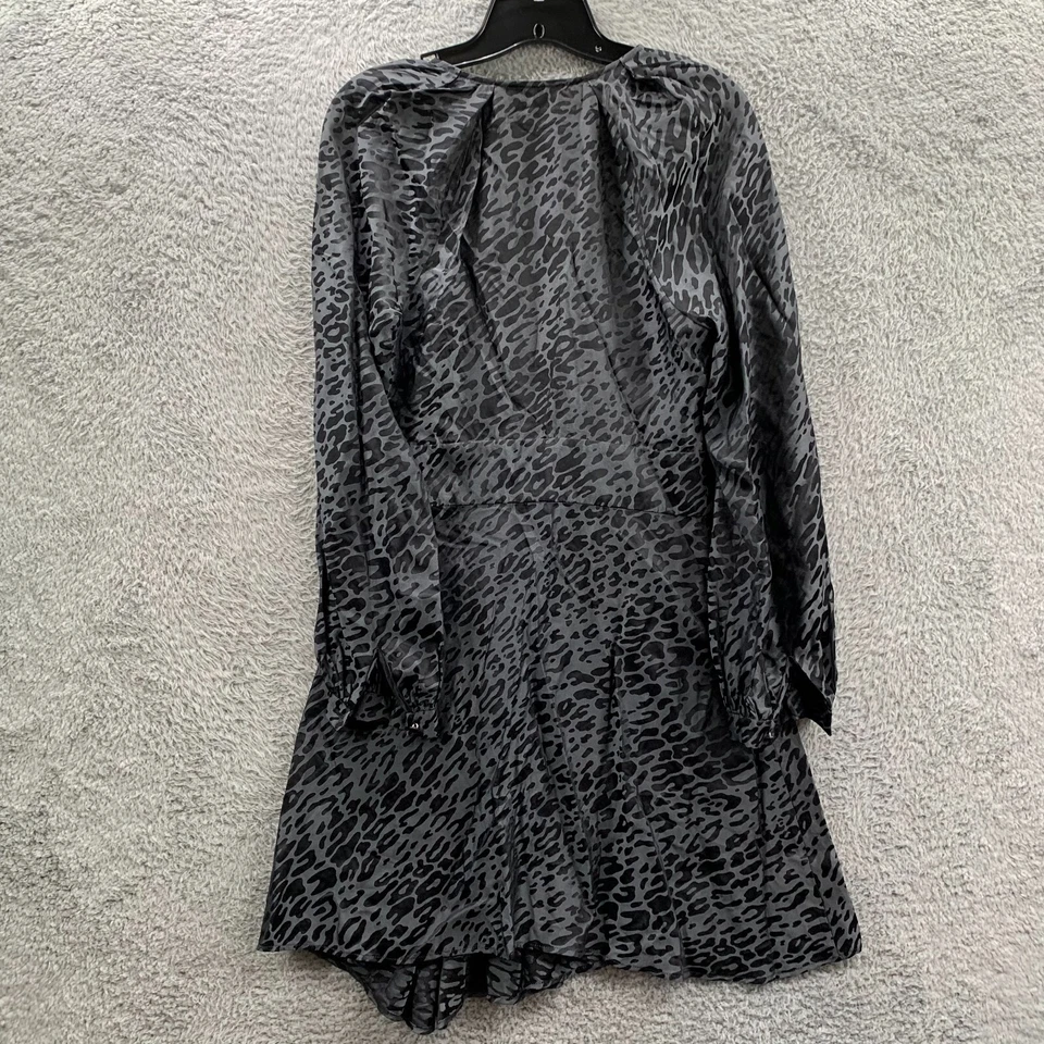 Vestido EQUIPMENT FEMME Mujer Talla 6 Midi Mezcla Seda Gris Negro Foto 2 de 4