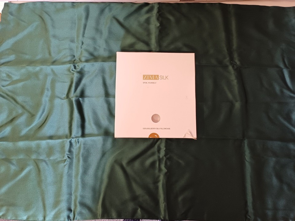 ZIMA SILK 100 Mulberry Silk Forest Green Pillowcase BNIB CG M21 eBay
