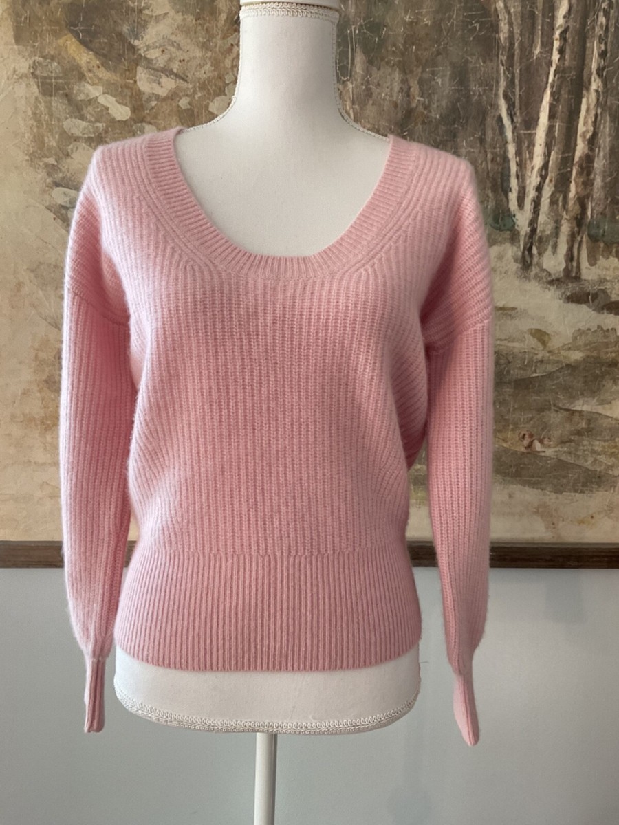 Maeve x Anthropologie 100% Cashmere Sasha Pullover Sweater Pale