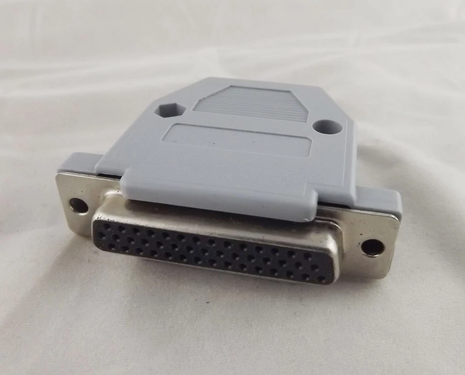 10x DB44 Female 44 Pin 3 Rows D-SUB Connector Grey Plastic Hood Cover Backshell - Image 4 of 4