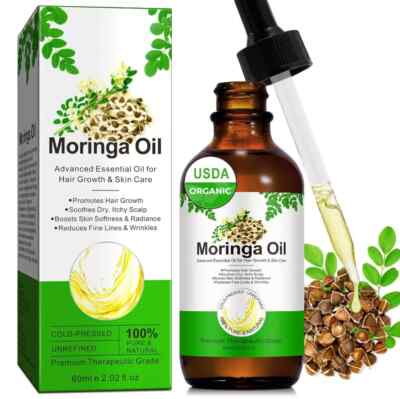 Aceite De Moringa Organico Para Arrugas La Cara Organico Prensado En Frio Puro