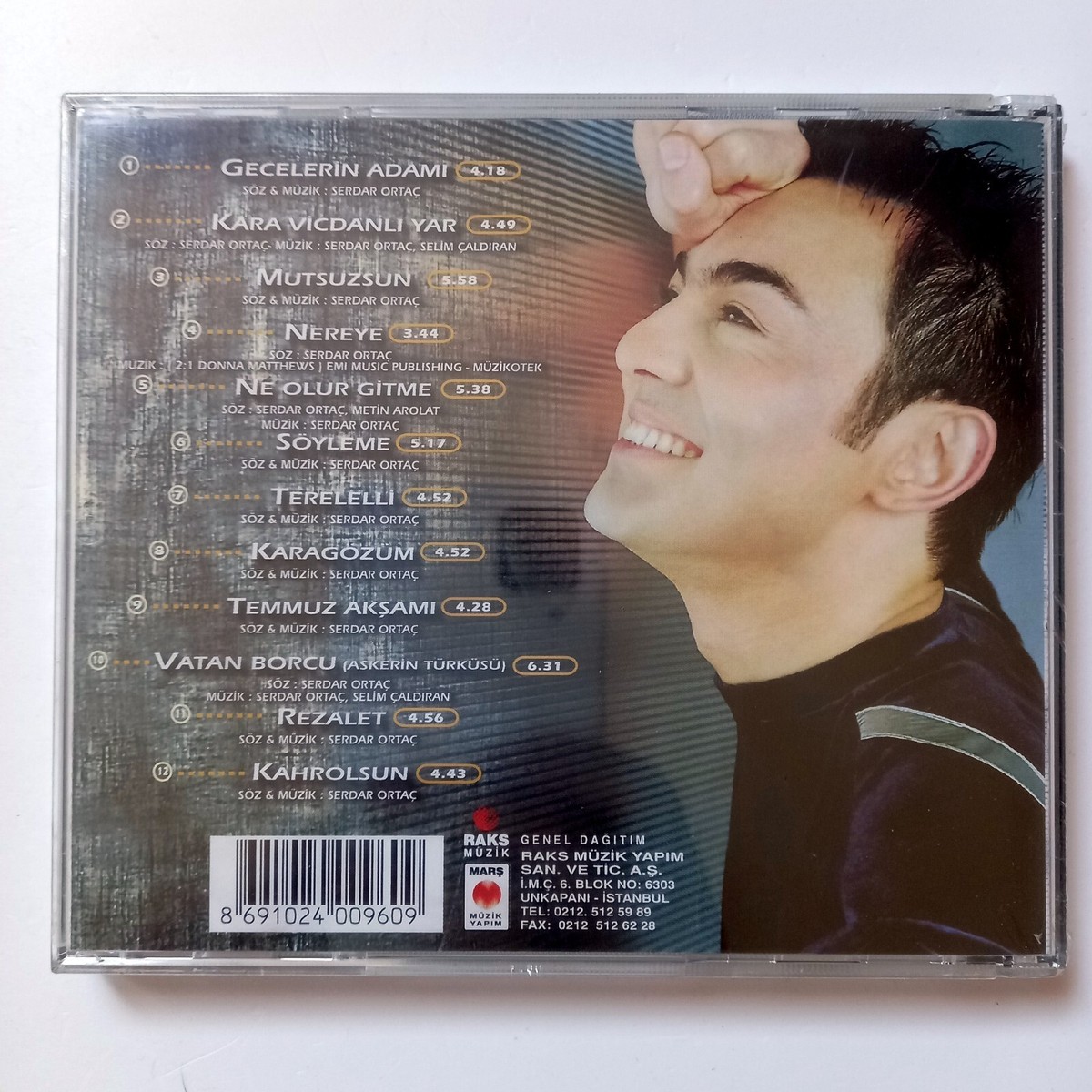 SERDAR ORTAÇ ‎– GECELERIN ADAMI (1998) CD SEALED ALBUM MADE IN