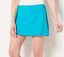 Jantzen Side Slit Swim Overskirt-Ideal Teal-Reg 16-NEW-A489050