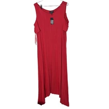 Lane Bryant Cold Shoulder Maxi Asymmetrical Hem Size 14-26 Spring Summer