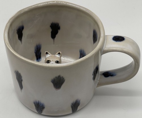 Anthropologie Peeping Puppy Dog Coffee Mug Cup Figural Figurine Inside - Picture 4 of 9