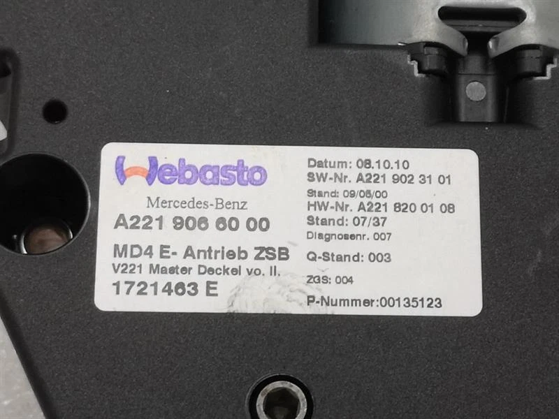 MERCEDES S-class W221 Sun Roof Motor A2219066000 Schiebedachmotor . - Bild 2 von 4