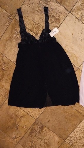 COSABELLA Italy Fetherstone schwarz Babydoll Spitze vorne offen Negligee Damen neu mit Etikett - Bild 8 von 10