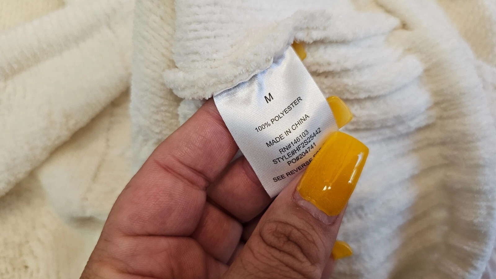 OFF WHITE Maglione con cappuccio hippie rosa donna avorio poliestere a maniche lunghe lavorato a maglia taglia M