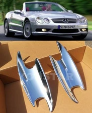 Deluxe x2 Door Handle Bucket Covers BRIGHT CHROME Mercedes SL SLK CL C COUPE