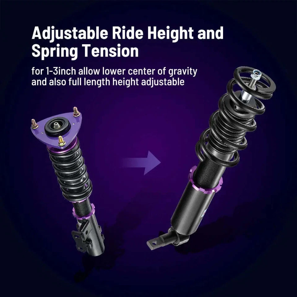 6X Coilovers Struts Shocks Suspension Kits Adj Height For 2015-20 Ford Mustang - Image 2 of 4