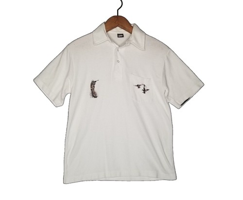 White 80s Suntory Japanese Vodka Kamikaze Club Shirt Size L/XL 