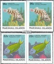 marshall-îles 152D,Drl-154Dl,Dr oblitéré 1988 Poisson