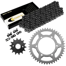 Black Drive Chain And Sprocket Kit for Kawasaki Ninja 250R EX250F 1988-2007