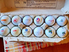 Golf Balls-One Dozen Collectible Various Brands and Logos in Very Good Condition