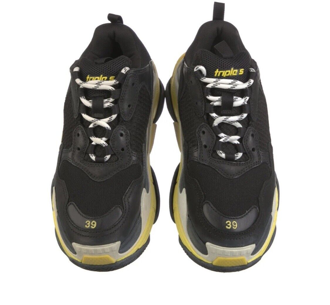 Balenciaga Triple S Black And Yellow - image 1