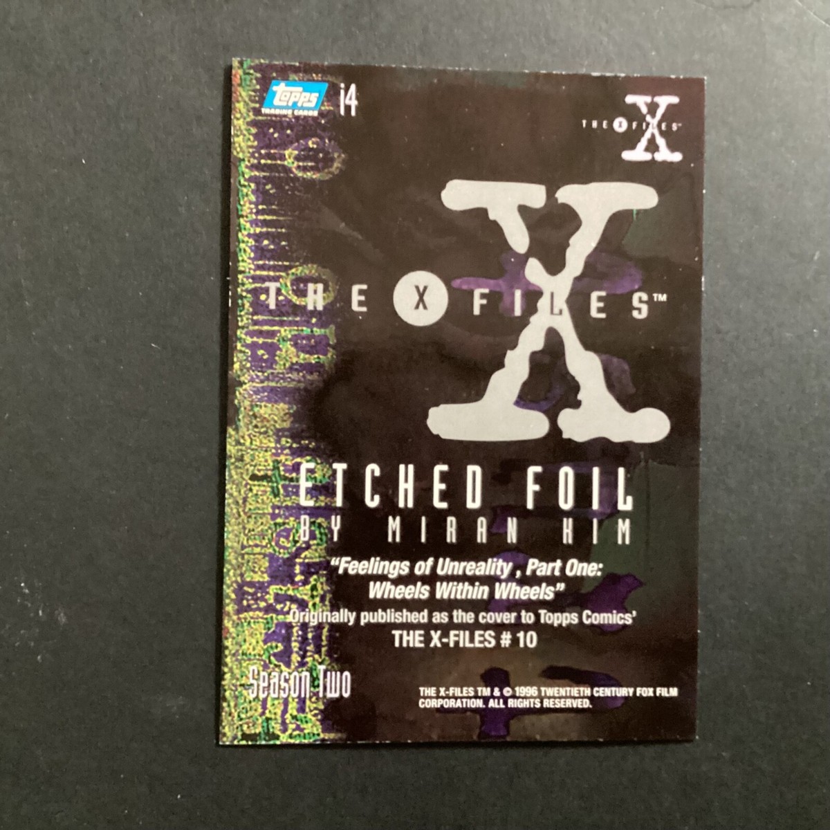1996 Topps The X Files Etched Foil #i4 Ex | eBay