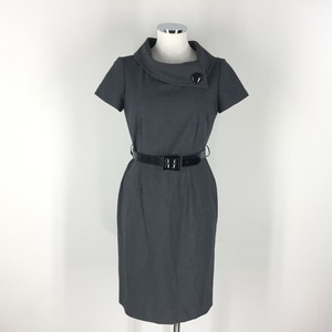 charcoal gray sheath dress