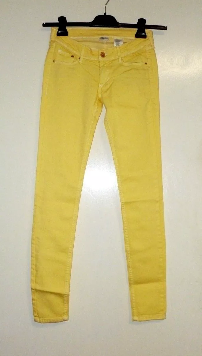 H&m yellow cheap jeans