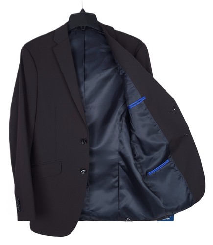 Kenneth Cole Reaction Men's Slim-Fit Stretch 2-Piece Suit Navy Red 36R 29x32 NWT - Picture 3 of 13