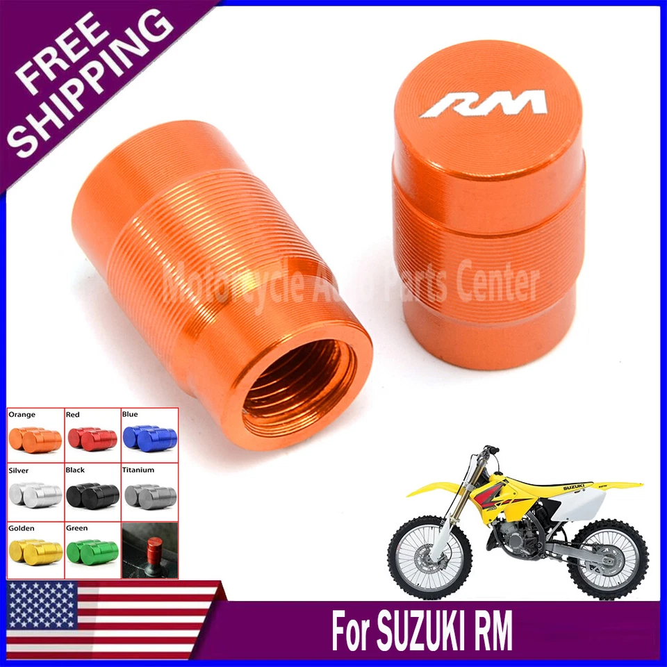 For SUZUKI RM50 60 65 80 85/L 100 125 250/Z 370 400 465 500 Tire Valve Cover CNC - Image 4 of 4