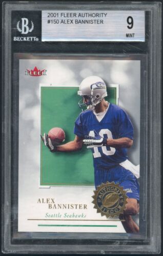 2001 Fleer Authority Alex Bannister Seattle Seahawks #150 BGS 9 MINT Rookie Card - Picture 1 of 2